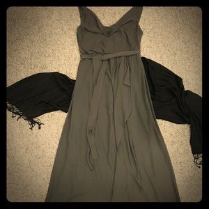 Charcoal Gray Chiffon Dress